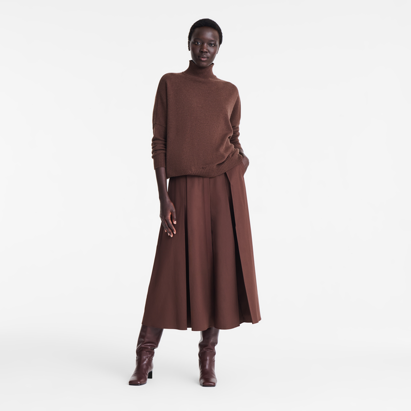 Midi skirt / Cream - Popelin - 图片 18