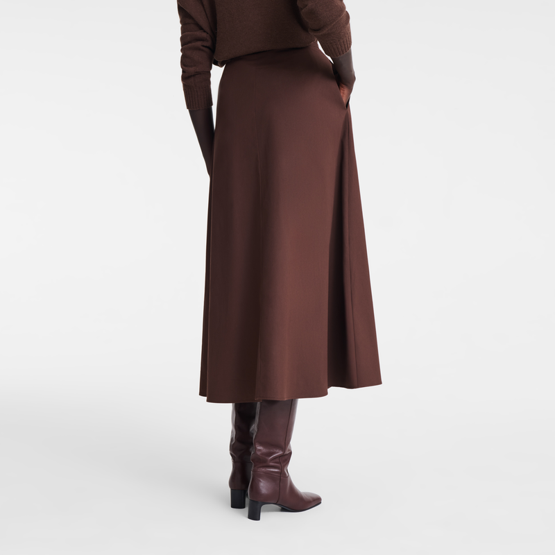 Midi skirt / Cream - Popelin - 图片 14