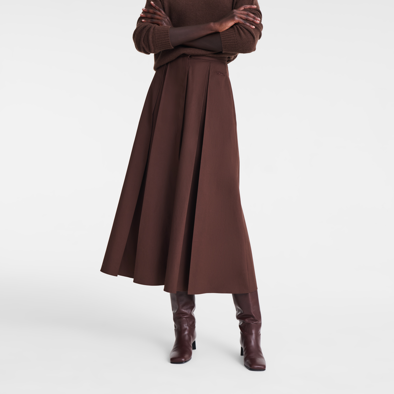 Midi skirt / Cream - Popelin - 图片 9