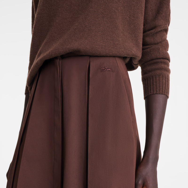 Midi skirt / Cream - Popelin - 图片 19