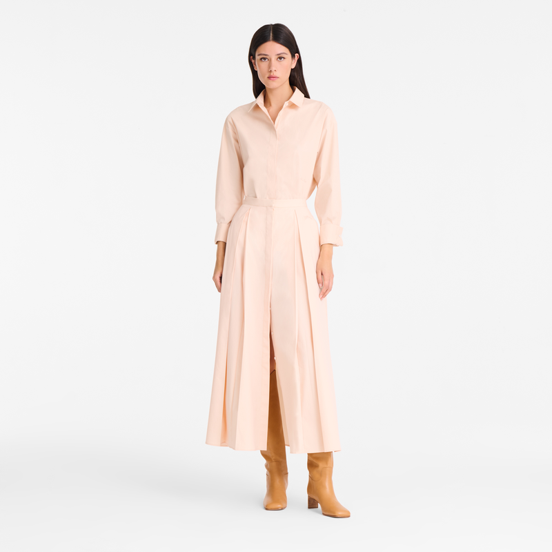 Midi skirt / Cream - Popelin - 图片 12