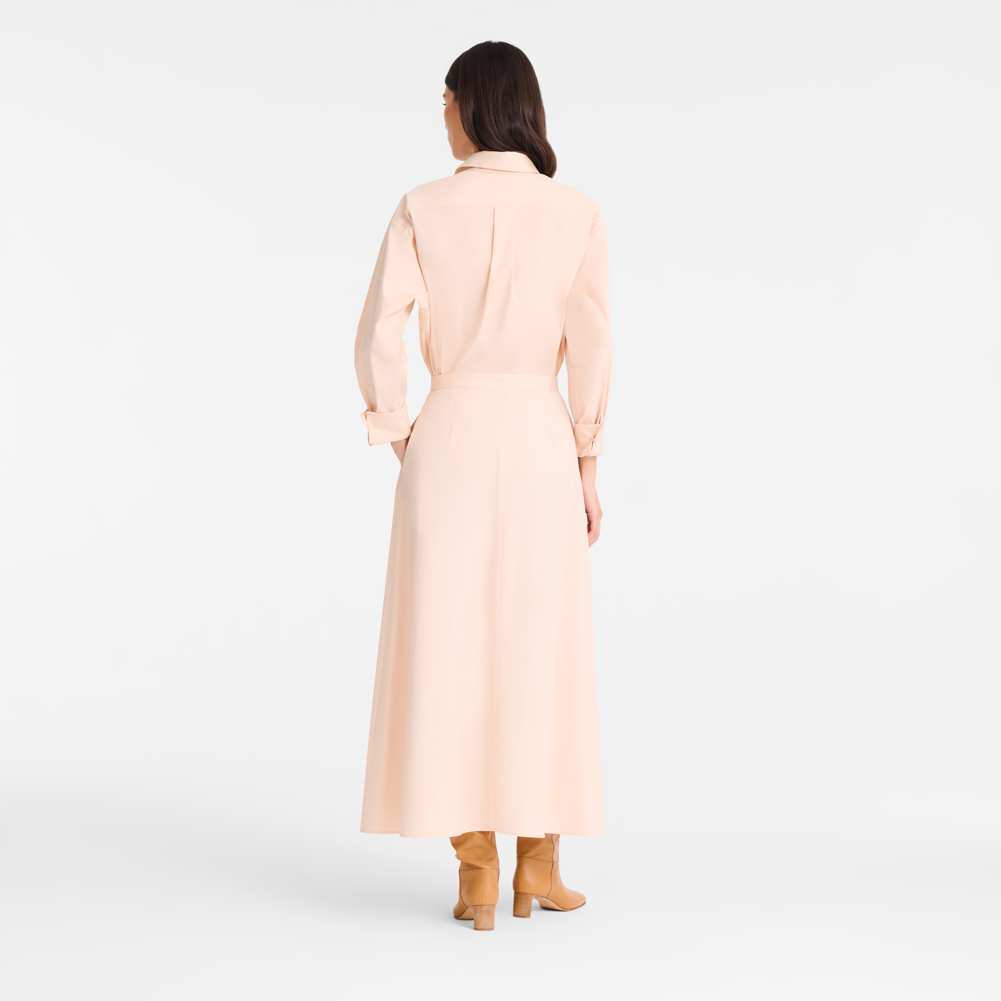 Midi skirt / Cream - Popelin - 图片 3