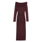 Long dress / Burgundy - Crepe jersey