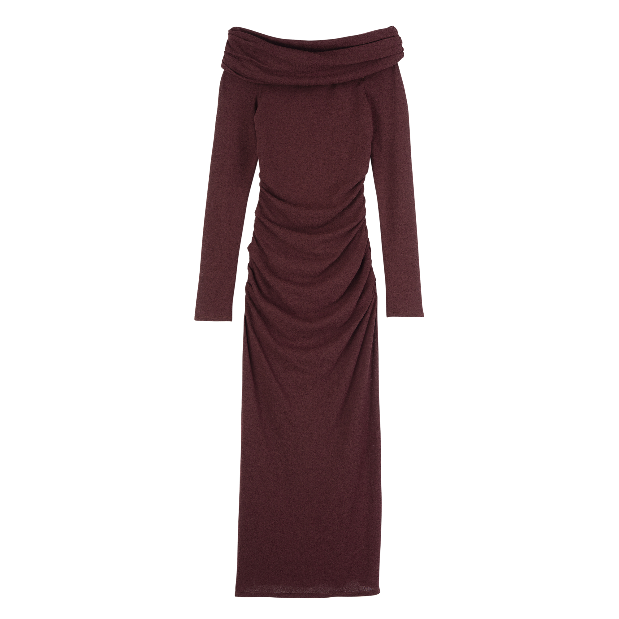 Long dress / Burgundy - Crepe jersey