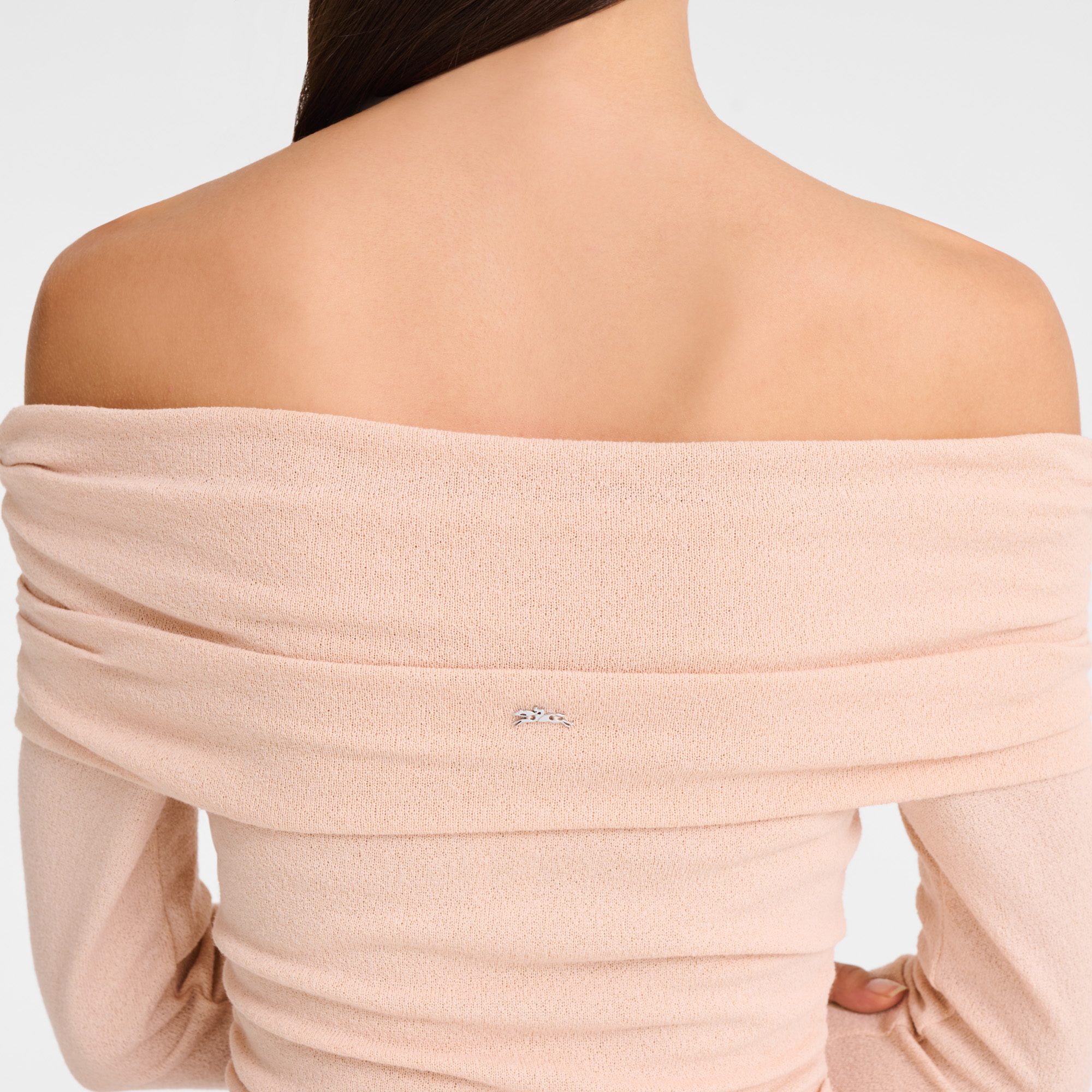 Long dress / Cream - Crepe jersey - 图片 5