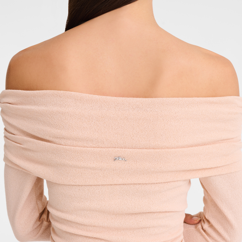 Long dress / Burgundy - Crepe jersey - 图片 8