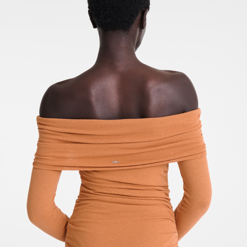 Long dress / Burgundy - Crepe jersey - 图片 12