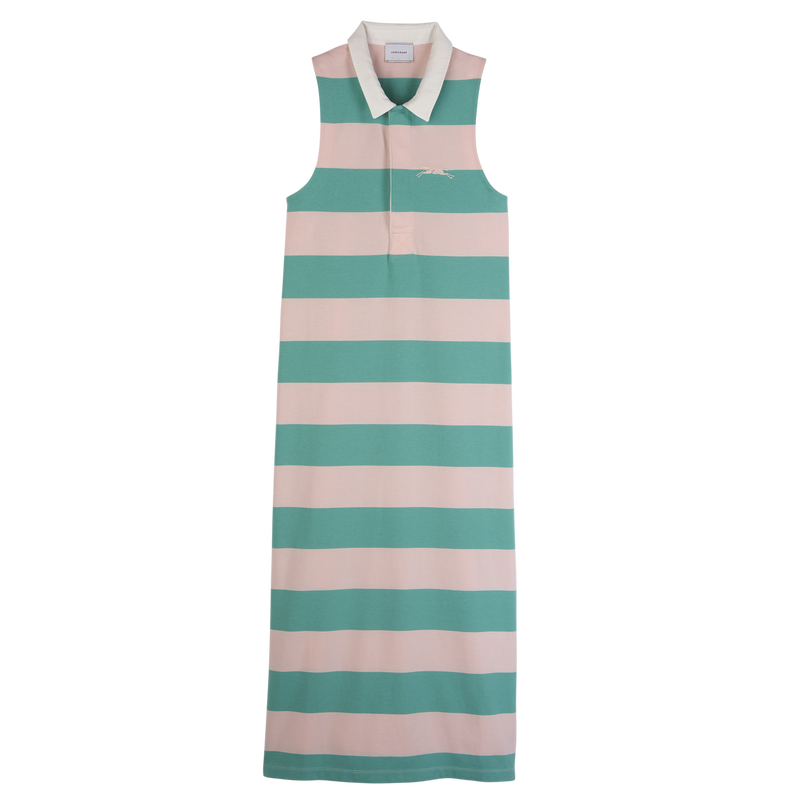 Polo dress / Ballerina/Mint - Striped jersey - 图片 3