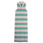 Polo dress / Ballerina/Mint - Striped jersey