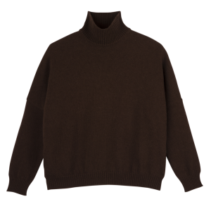 High neck sweater / Coffee - Knit