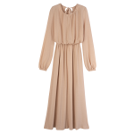 Long dress / Cream - Crepe jersey