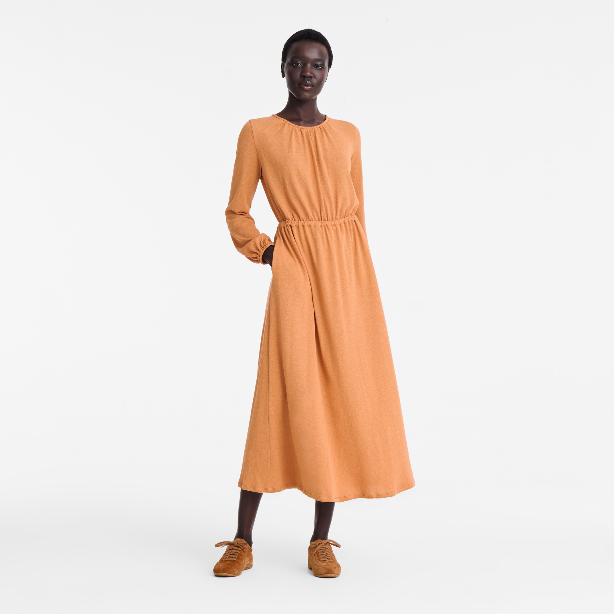 Long dress / Amber - Crepe jersey - 图片 2