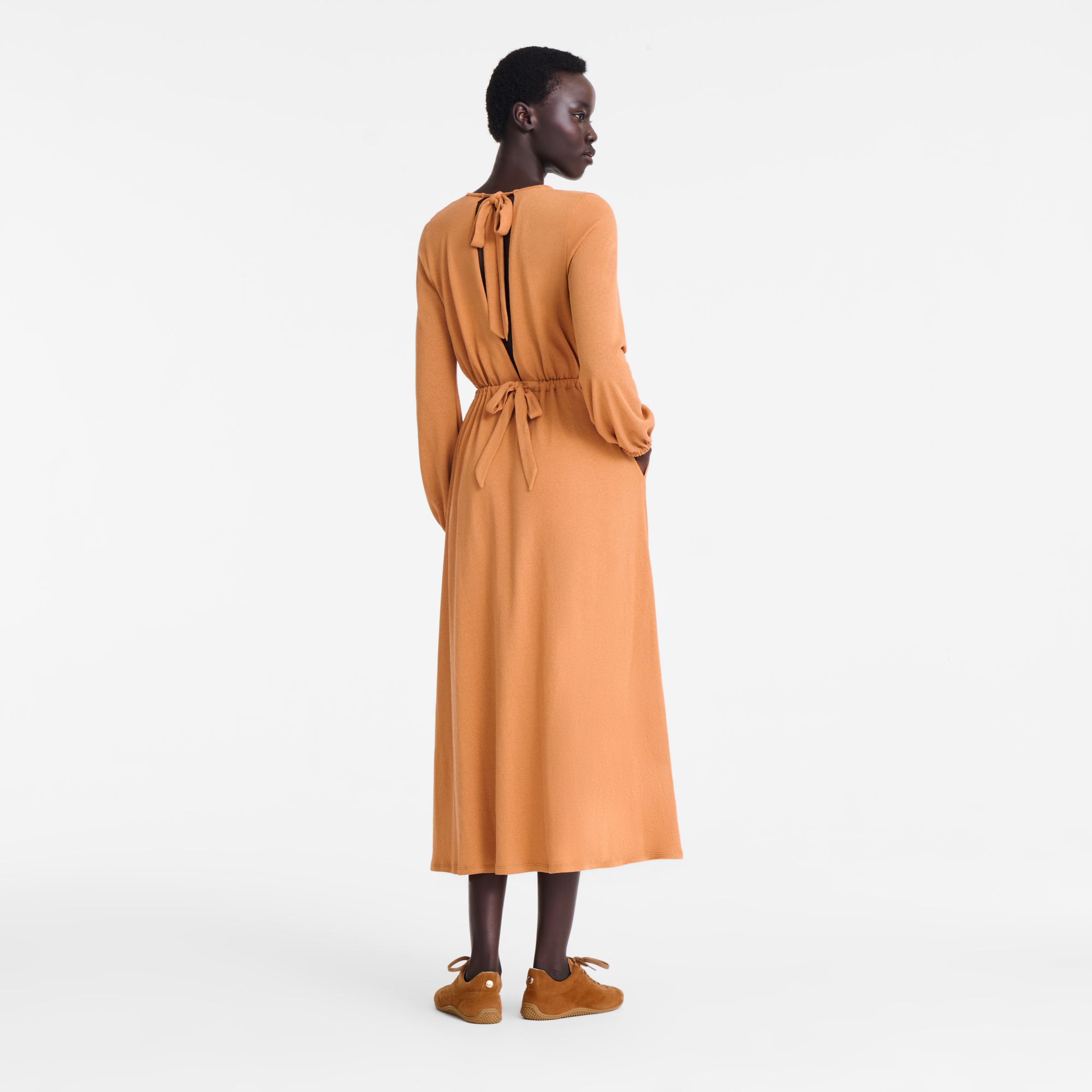 Long dress / Amber - Crepe jersey - 图片 3