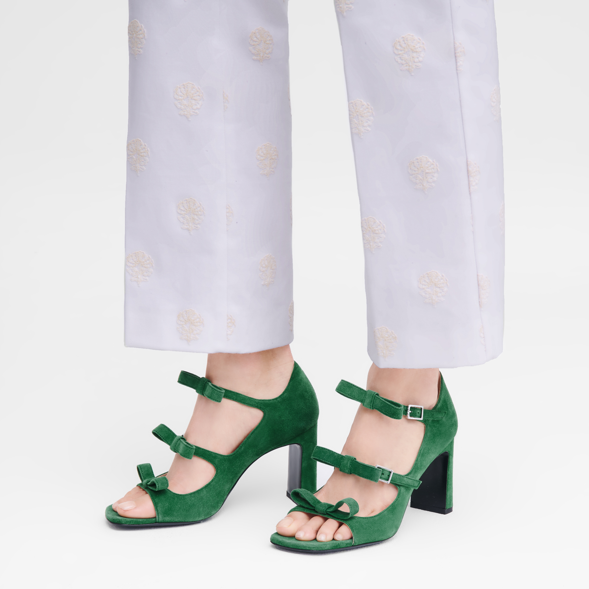 La Baronne Sandals / Thyme - Leather - 图片 2