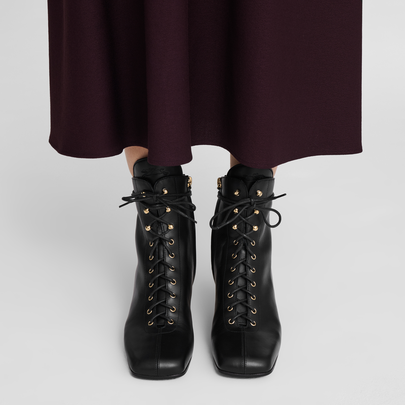 La Patineuse High heel low boots / White - Leather - 图片 10