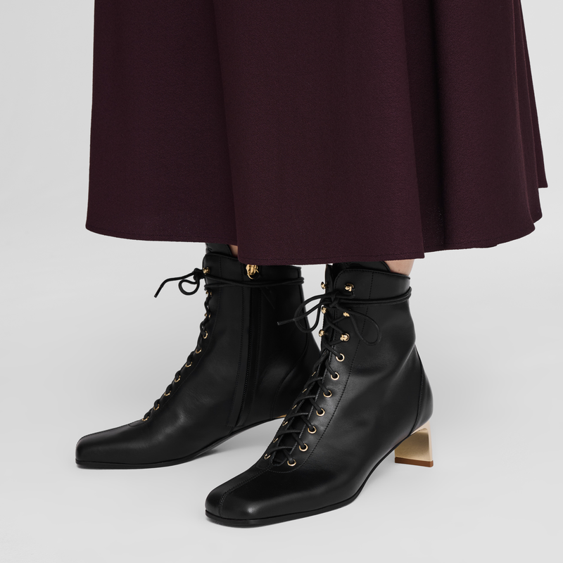 La Patineuse High heel low boots / White - Leather - 图片 15