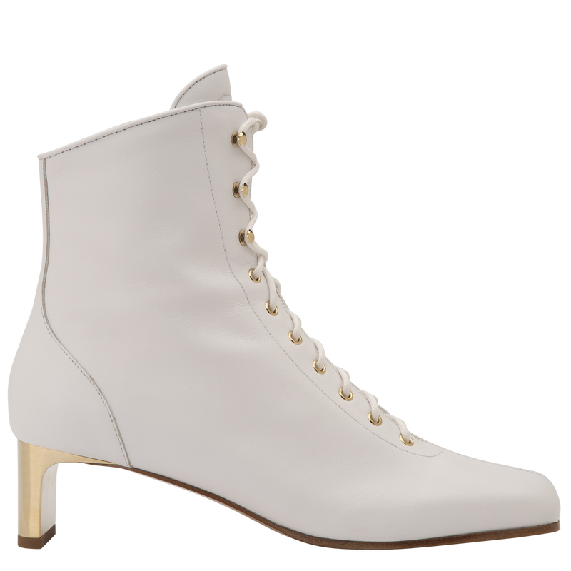 La Patineuse High heel low boots / White - Leather - 图片 18