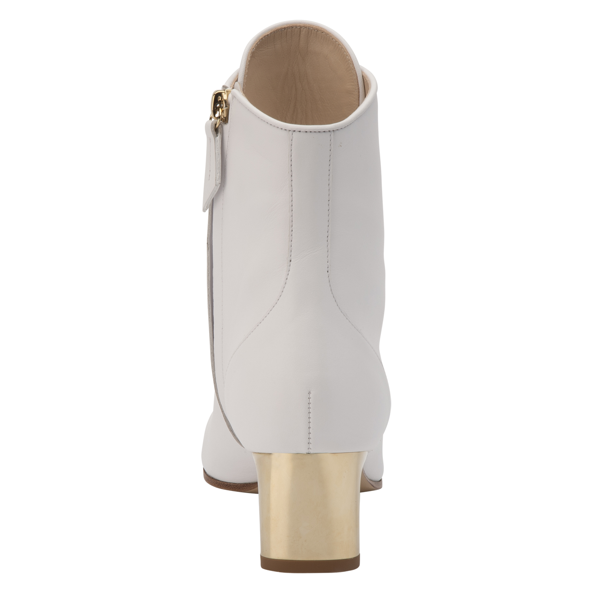 La Patineuse High heel low boots / White - Leather - 图片 4