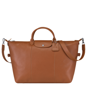 Le Foulonné L Travel bag / Caramel - Leather