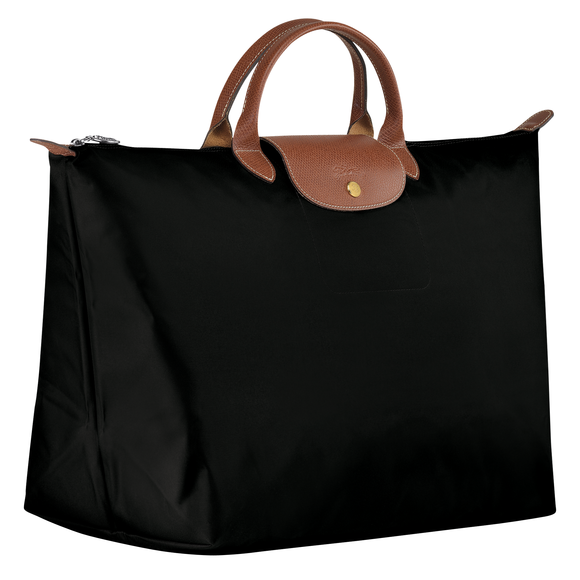 Le Pliage Original L Travel bag / Black - Recycled canvas - 图片 3