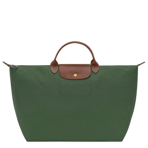 Le Pliage Original L Travel bag / British Green - Recycled canvas