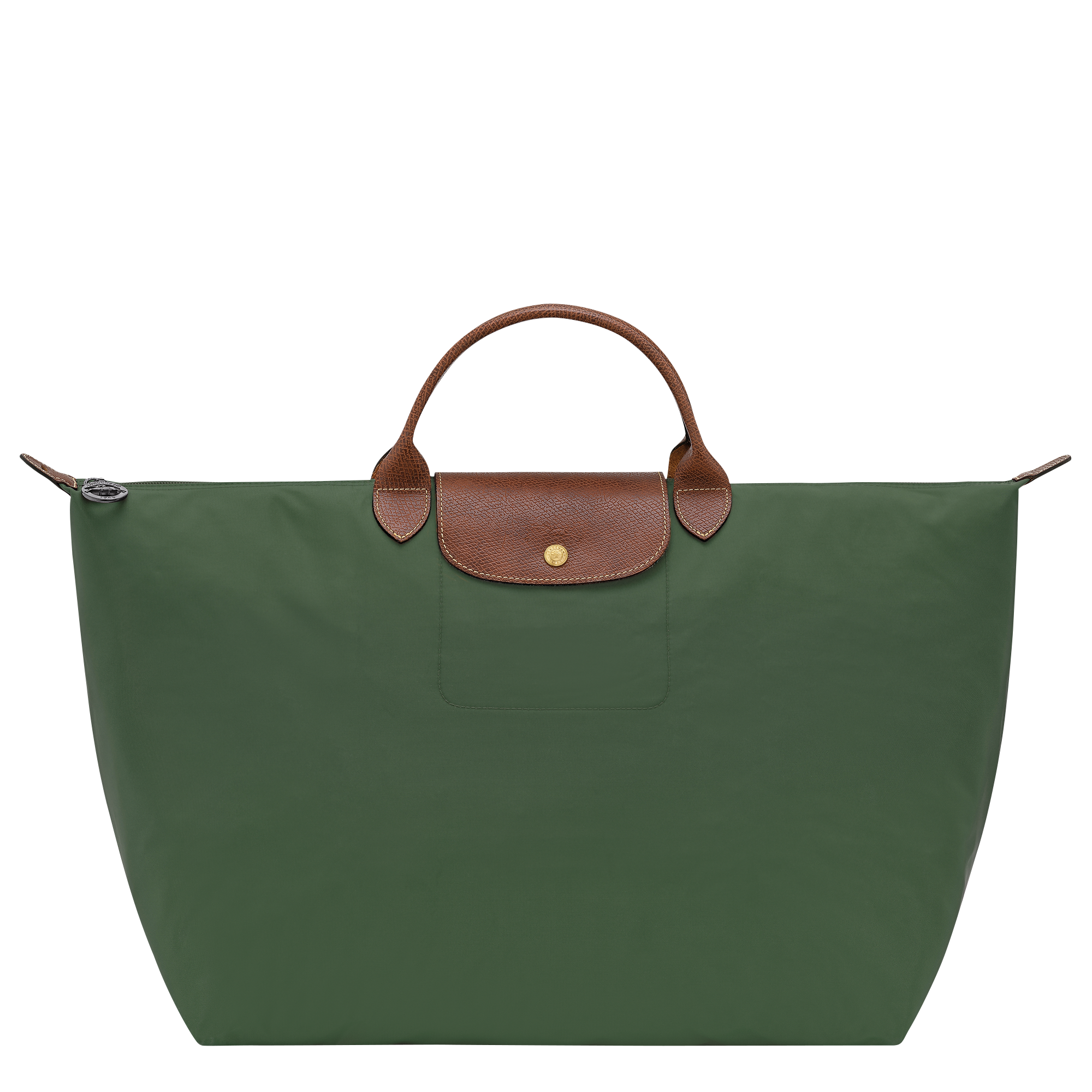 Le Pliage Original L Travel bag / British Green - Recycled canvas
