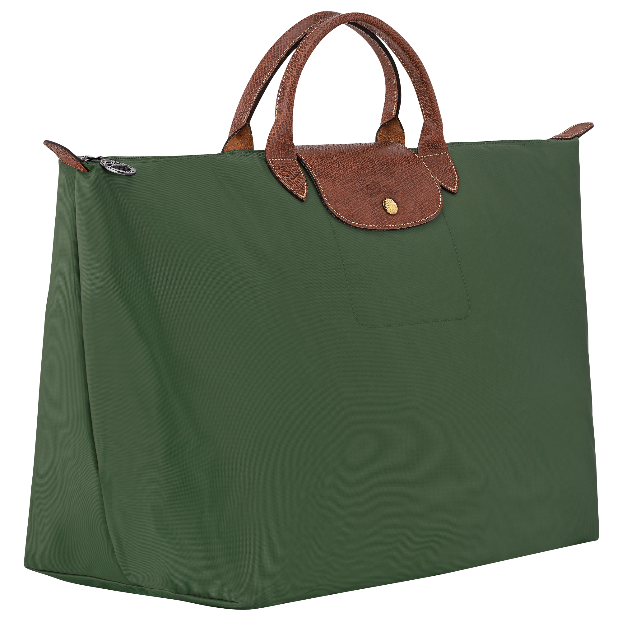 Le Pliage Original L Travel bag / British Green - Recycled canvas - 图片 3