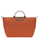 Le Pliage Original L Travel bag / Brick - Recycled canvas