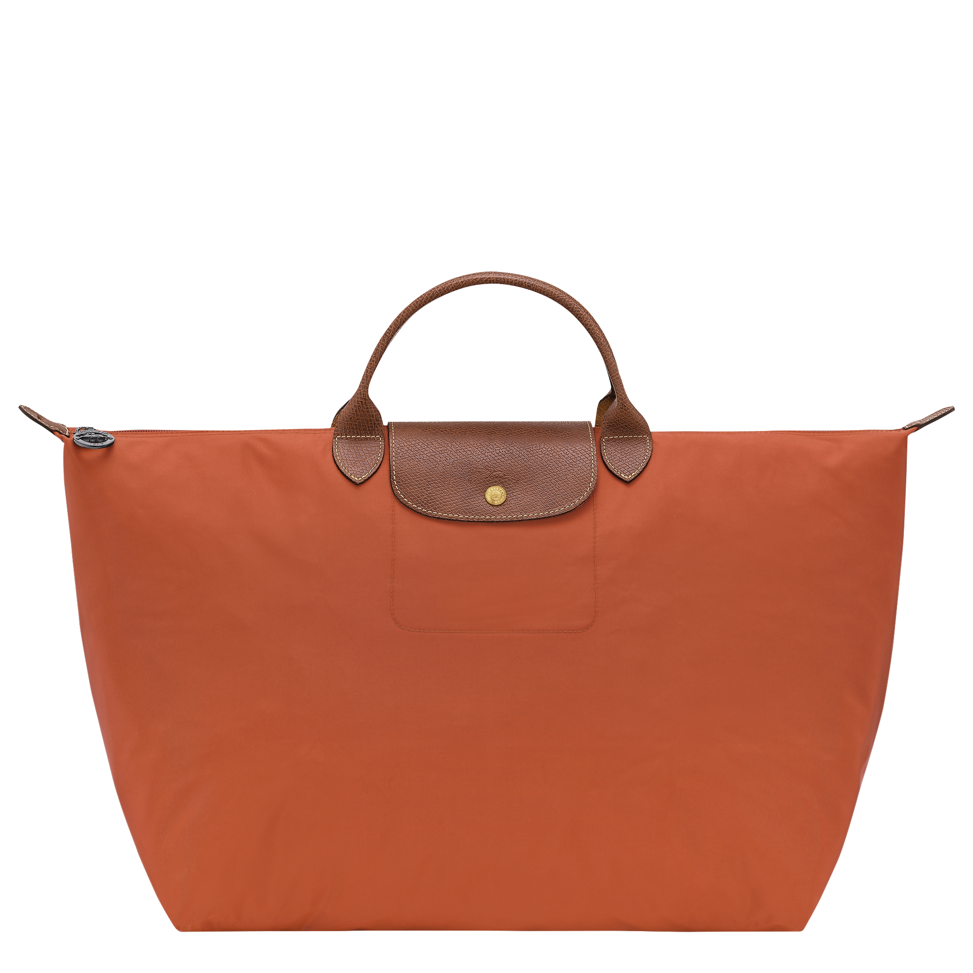 Le Pliage Original L Travel bag / Brick - Recycled canvas