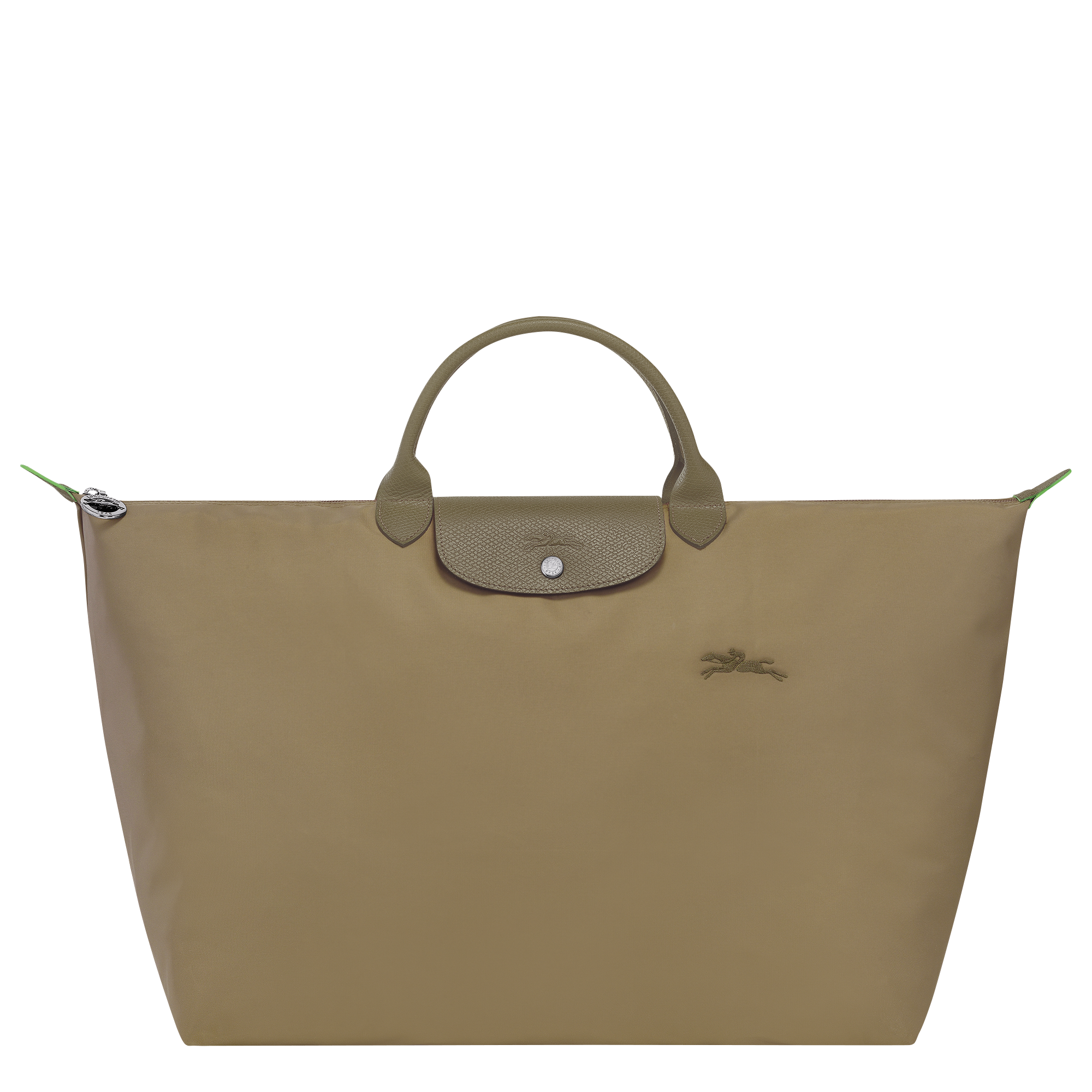 Le Pliage Green L Travel bag / Artichoke - Recycled canvas