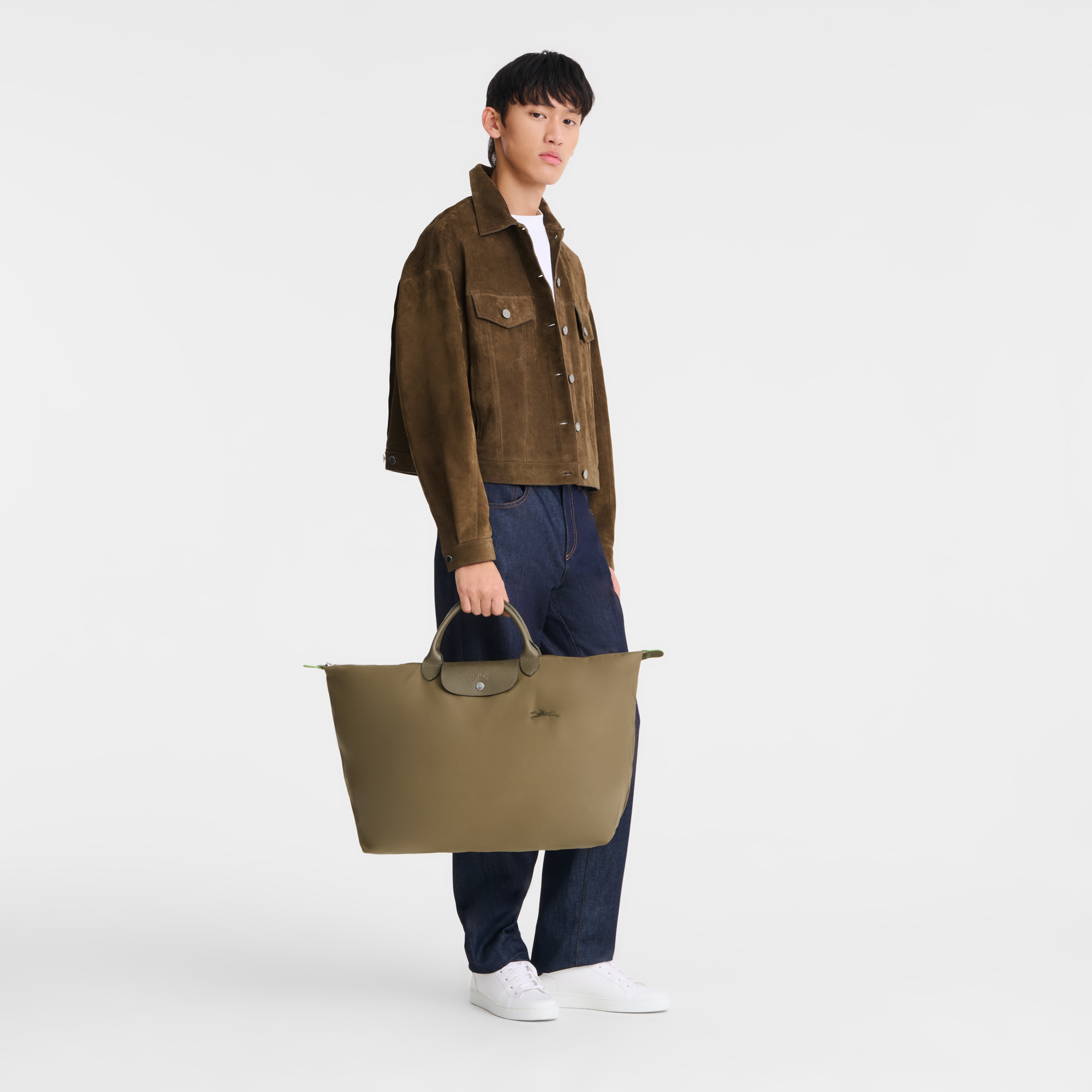 Le Pliage Green L Travel bag / Artichoke - Recycled canvas - 图片 2