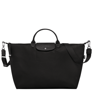 Le Pliage Energy L Travel bag / Black - Recycled canvas