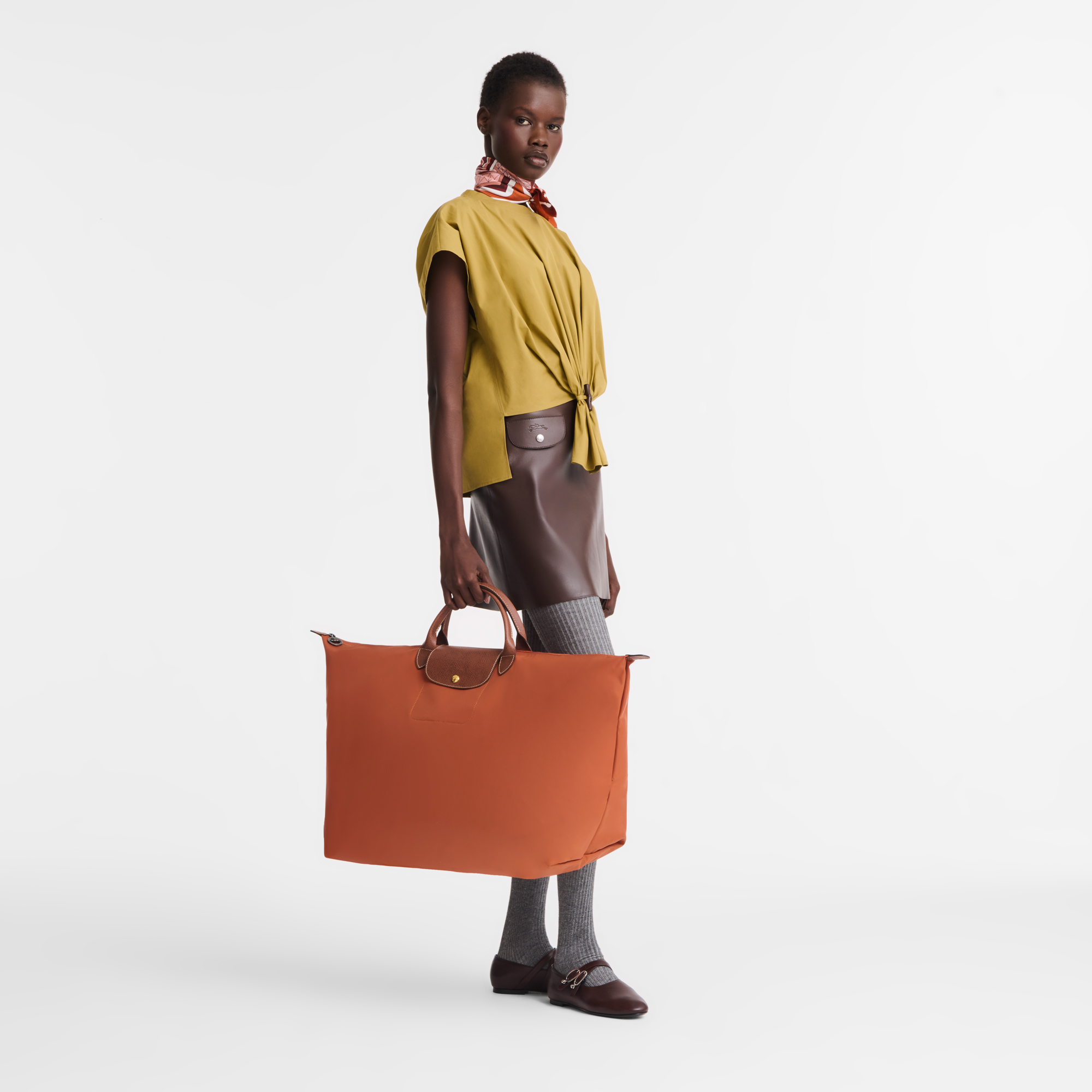 Le Pliage Original XL Travel bag / Brick - Recycled canvas - 图片 2