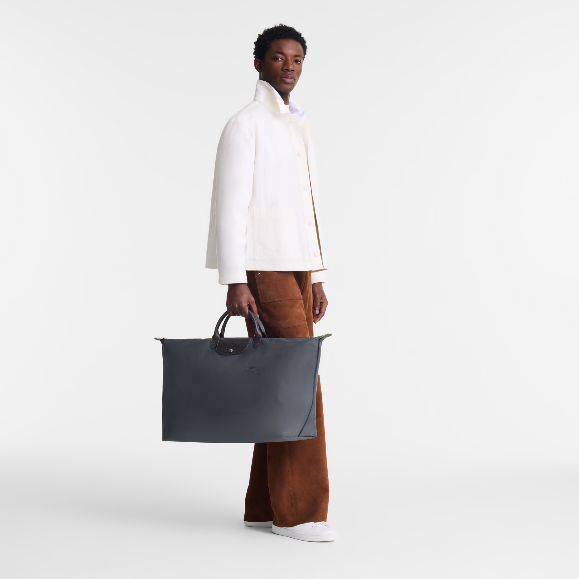 Le Pliage Green XL Travel bag / Graphite - Recycled canvas - 图片 2