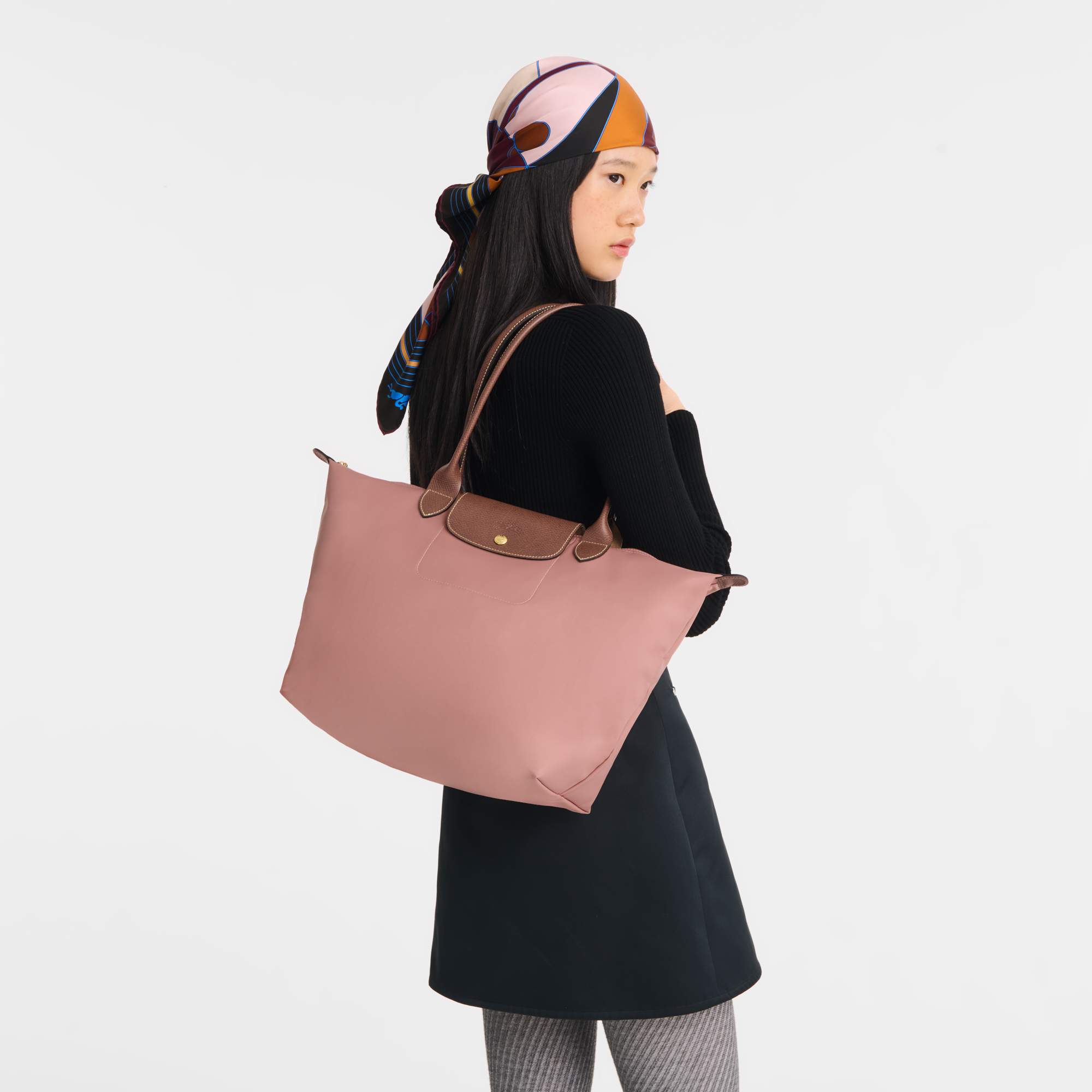 Le Pliage Original L Tote bag / Pink Tea - Recycled canvas - 图片 2