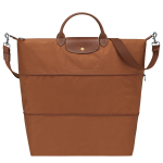 Le Pliage Original Travel bag expandable / Cognac - Recycled canvas