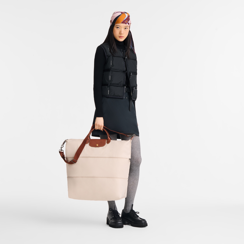 Le Pliage Original Travel bag expandable / Black - Recycled canvas - 图片 35