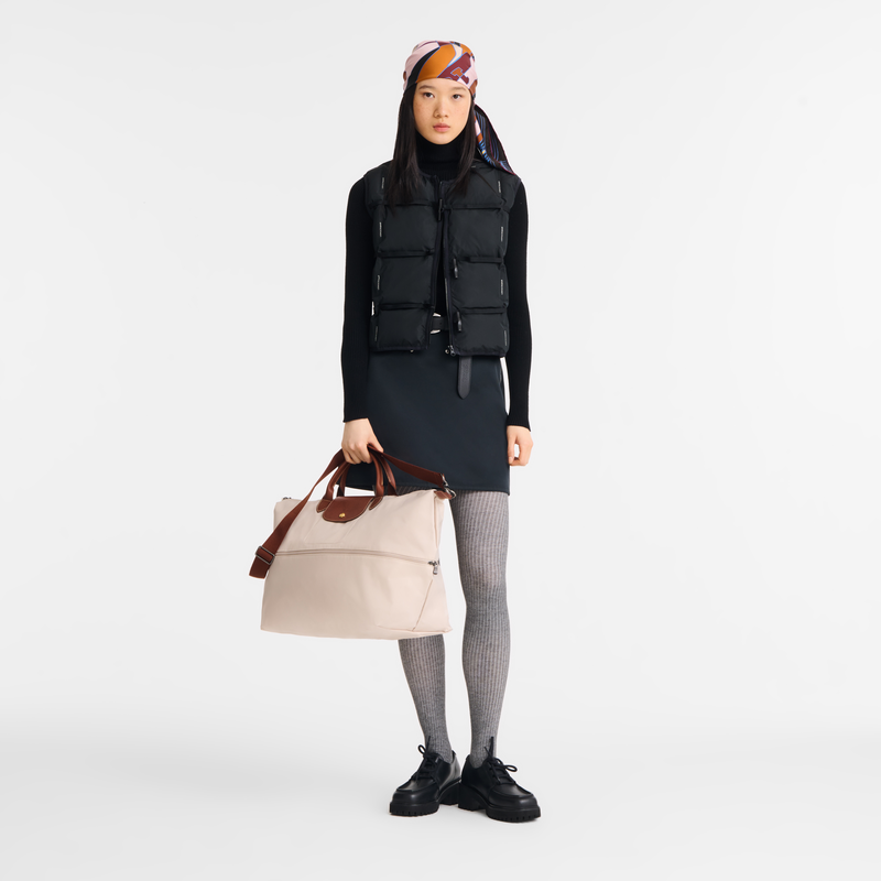 Le Pliage Original Travel bag expandable / Black - Recycled canvas - 图片 28