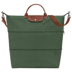 Le Pliage Original Travel bag expandable / British Green - Recycled canvas