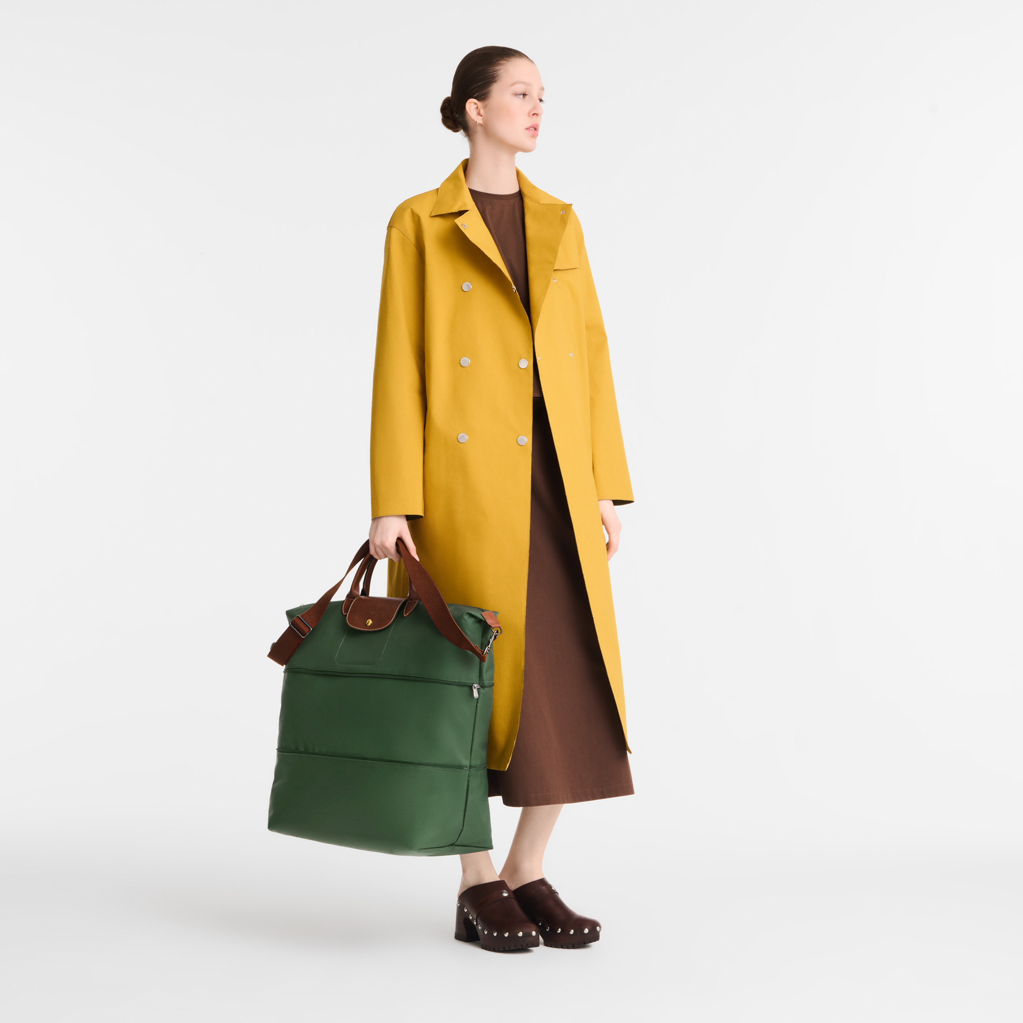 Le Pliage Original Travel bag expandable / British Green - Recycled canvas - 图片 2