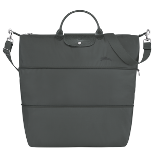 Le Pliage Green Travel bag expandable / Graphite - Recycled canvas