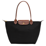 Le Pliage Original M Tote bag / Black - Recycled canvas