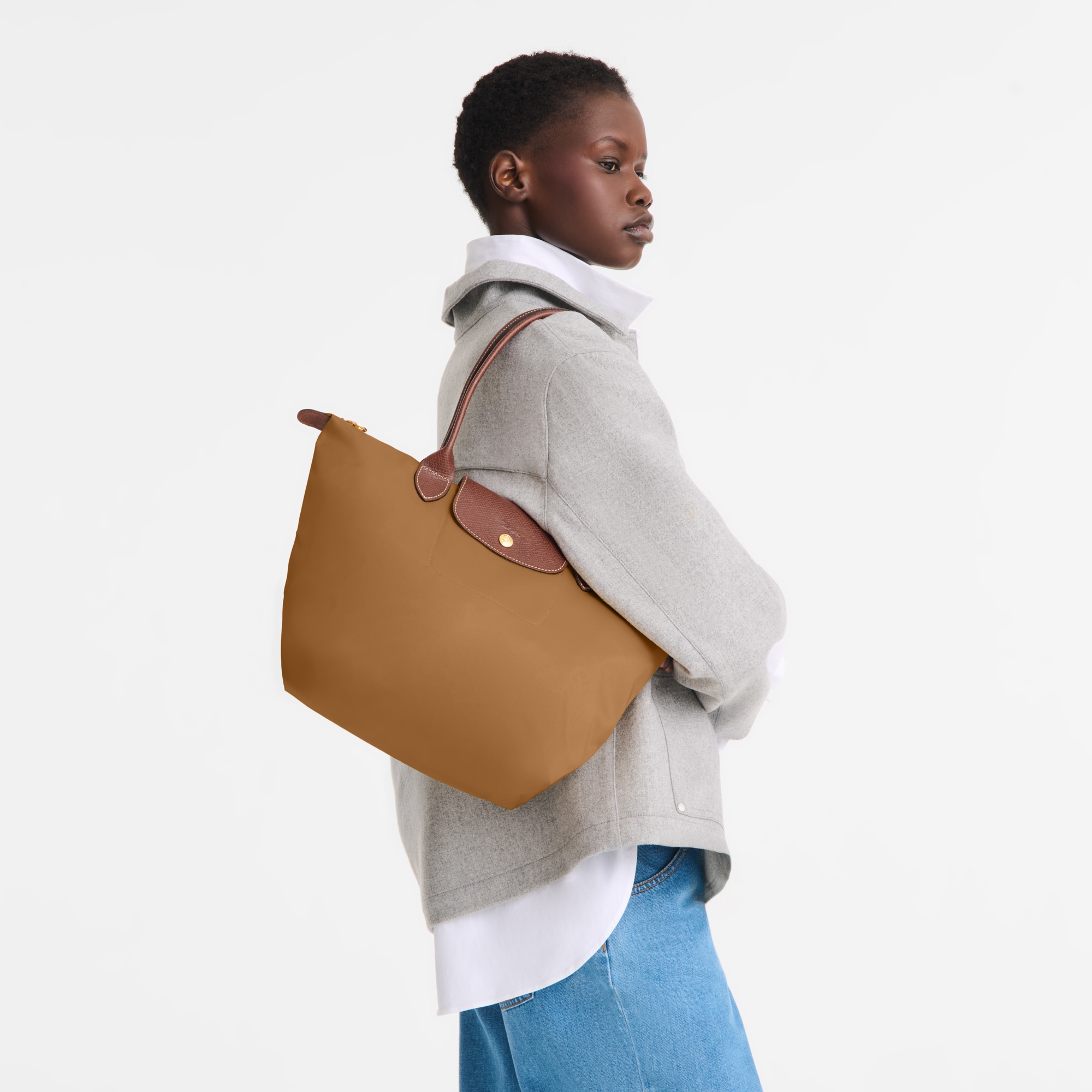 Le Pliage Original M Tote bag / Fawn - Recycled canvas - 图片 2