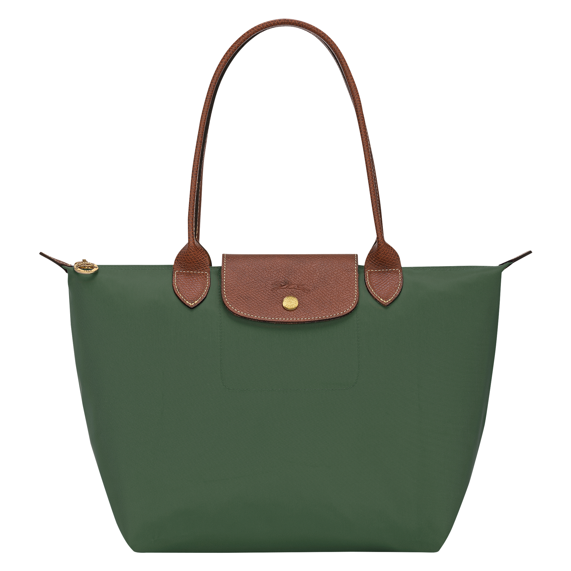 Le Pliage Original M Tote bag / British Green - Recycled canvas