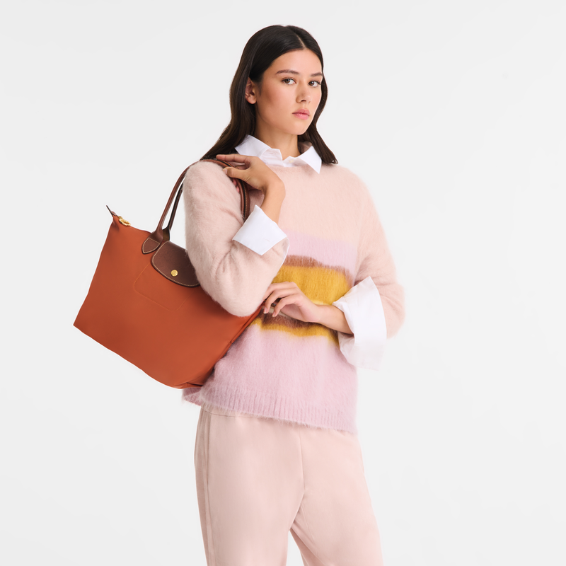 Le Pliage Original M Tote bag / Brick - Recycled canvas - 图片 38