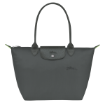Le Pliage Green M Tote bag / Graphite - Recycled canvas