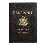 Le Foulonné Passport cover / Black - Leather