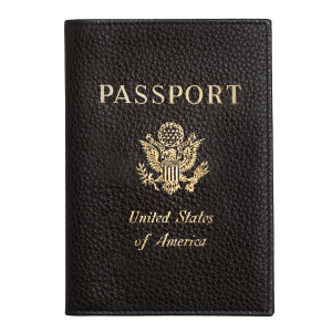 Le Foulonné Passport cover / Black - Leather